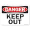 Signmission Safety Sign, OSHA Danger, 7" Height, 10" Width, Keep Out, Landscape OS-DS-D-710-L-19413 - alternate 1